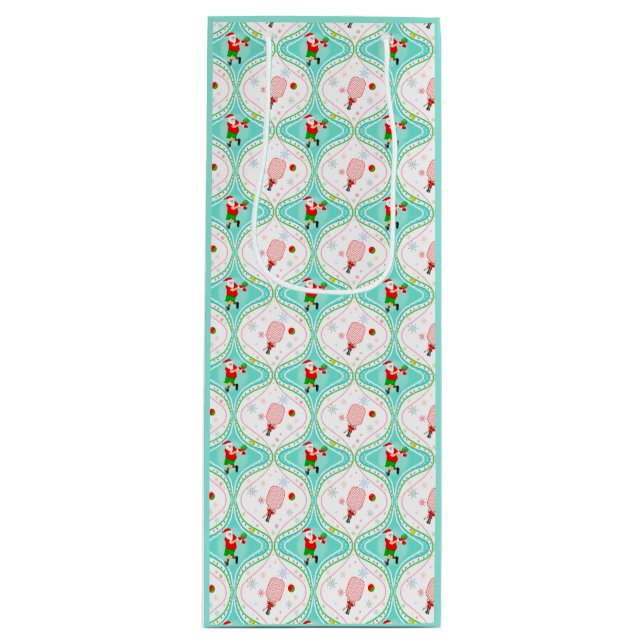 Bolsa Para Vino Patrón de Ogeo de bola de bolas de Santa Navidad (Anverso)