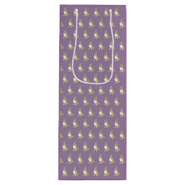 Bolsa Para Vino Patrón de perro de Corgi corto sobre fondo violent