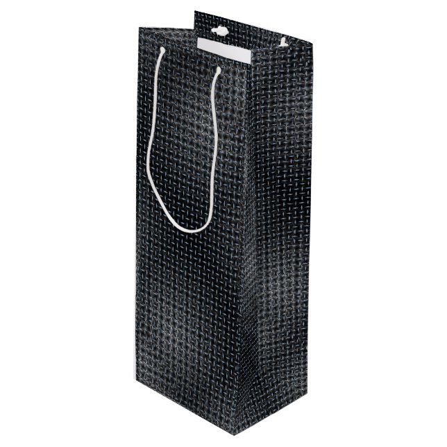 Bolsa Para Vino Patrón de placa metalizado 02 (Angulo Anverso)