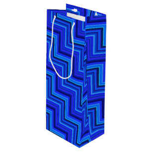 Bolsa Para Vino Patrón de rayas azules