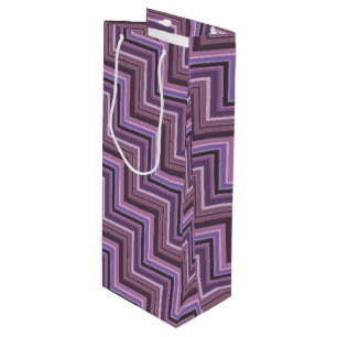 Bolsa Para Vino Patrón de rayas de malva