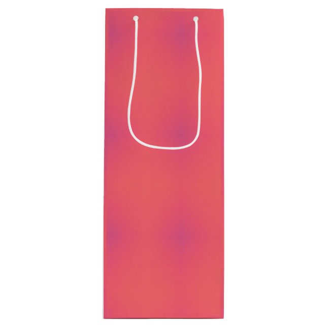 Bolsa Para Vino Patrón de rosa suave y púrpura (Anverso)