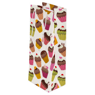 Bolsa Para Vino Patrón de tarta, patrón de muffin, chocolate, cora