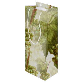 Bolsa Para Vino Patrón de uvas y hojas verdes