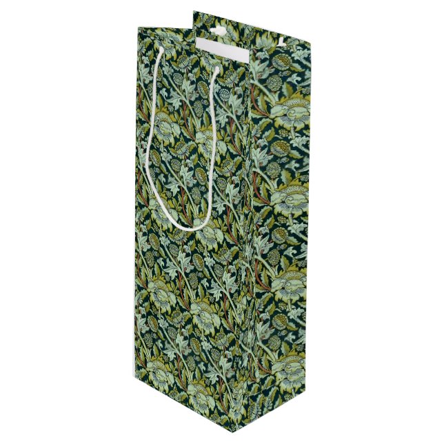 Bolsa Para Vino Patrón de Wey Floral de William Morris (Angulo Anverso)
