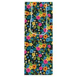 Bolsa Para Vino Patrón floral de vibrante Ditsy-43785