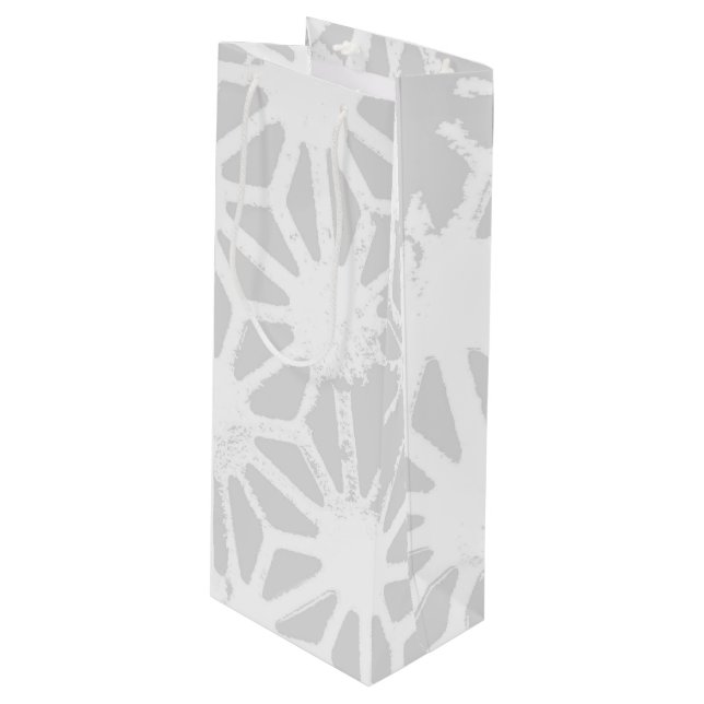 Bolsa Para Vino Patrón geométrico gris pálido (Angulo Anverso)