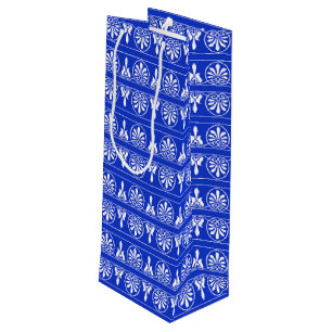 Bolsa Para Vino Patrón Mediterráneo Árabe Griego Azul