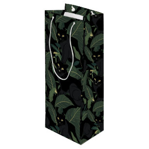 Bolsa Para Vino Patrón moderno de pantera negra