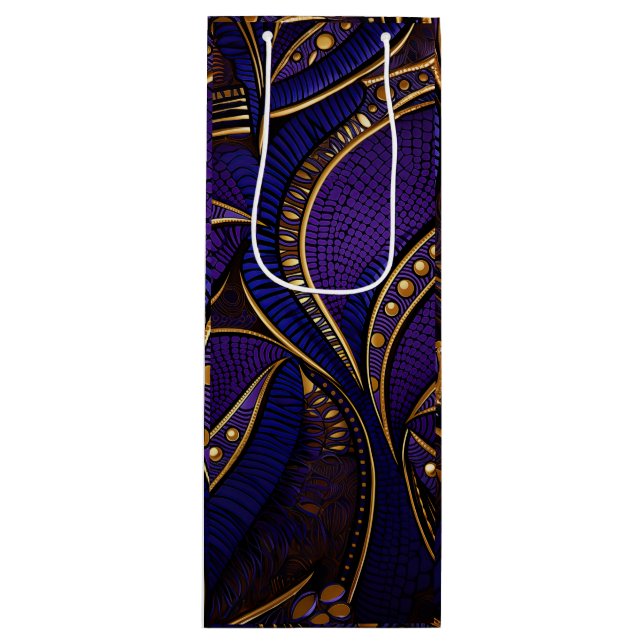 Bolsa Para Vino Patrón real afro de cera (Anverso)