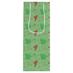 Bolsa Para Vino Patrón retro atómico holliday en verde