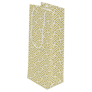 Bolsa Para Vino Patrón Sayagata, japonés, dorado y blanco