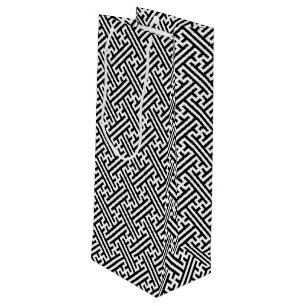 Bolsa Para Vino Patrón Sayagata, japonés, negro y blanco