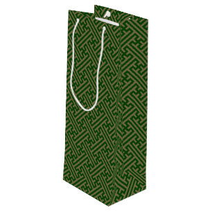 Bolsa Para Vino Patrón Sayagata, japonés, verde y oro