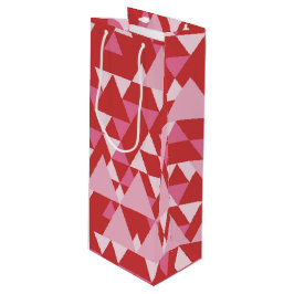 BOLSA PARA VINO PATRONES DE TRIÁNGULO DE TONOS DE ROSA