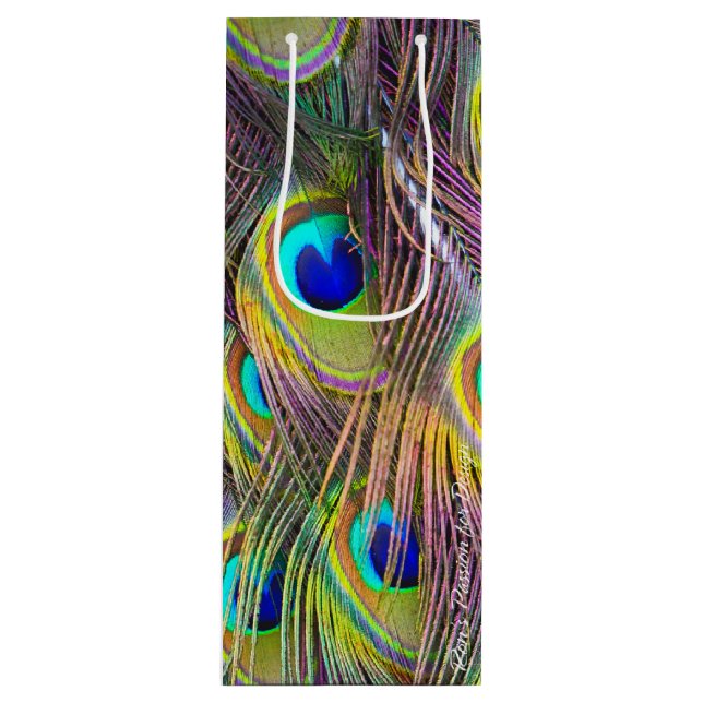 Bolsa Para Vino Peacock Feathers 5 (Anverso)