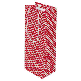 Bolsa Para Vino Peppermint Stripe Red and White Classic Christmas