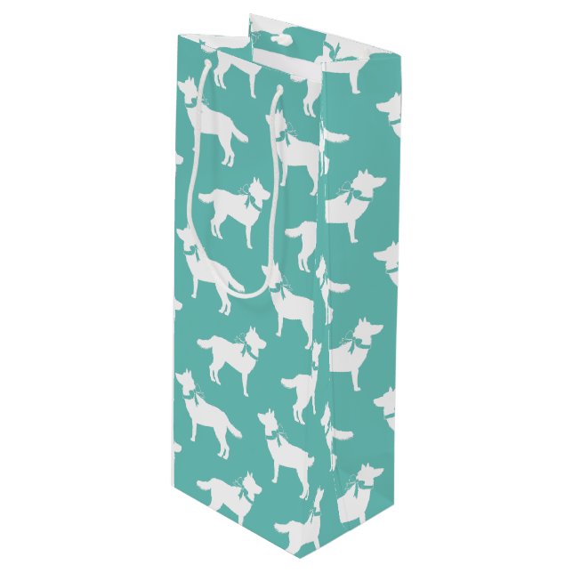 Bolsa Para Vino Perro Husky Siberiano Cuppy Malamut (Angulo Anverso)