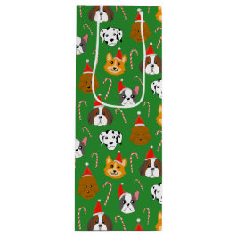 Bolsa Para Vino Perro Navidad Cute Patterado