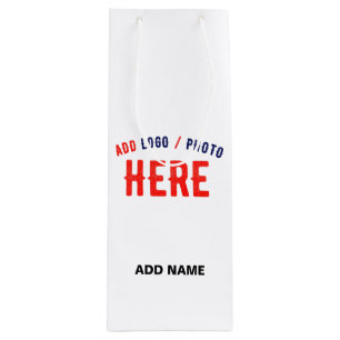 BOLSA PARA VINO PERSONALIZABLE MODERNO ESTILO BLANCO VERIFICADO MA