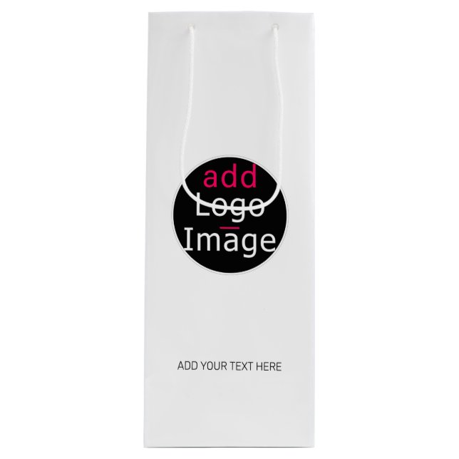 Bolsa Para Vino Personalizable profesional moderno blanco (Anverso)