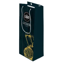 Bolsa Para Vino Personalización de negocios Dark Green Brewery Tem