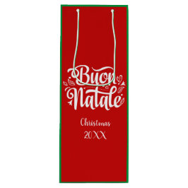 Bolsa Para Vino Personalizado Buon Natale Feliz Navidad italiana