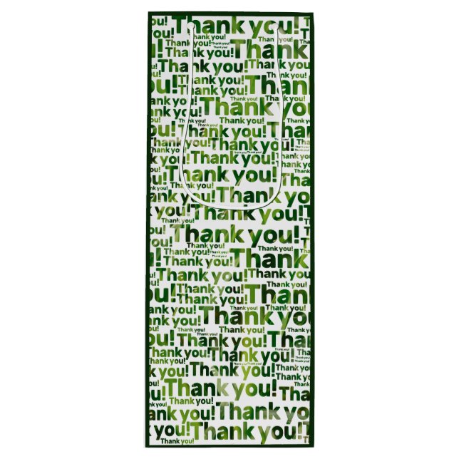 Bolsa Para Vino Personalizado Photo Lawn Care Service ¡Gracias! (Anverso)