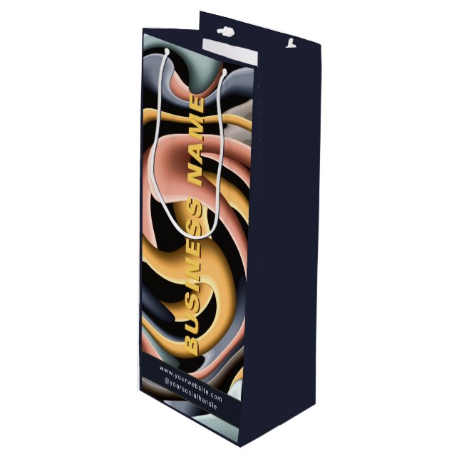 Bolsa Para Vino Personalizado promocional de empresa moderna de ma (Angulo Anverso)