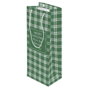 Bolsa Para Vino Personalizado Texto revestido / Tartán Patrón