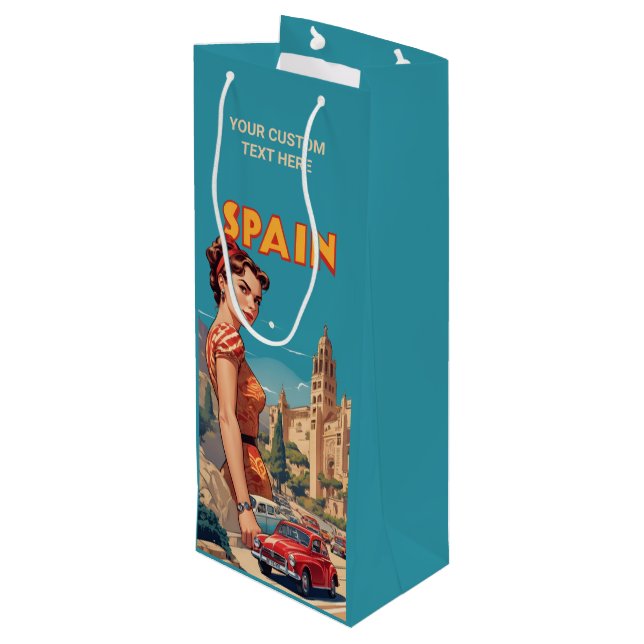 Bolsa Para Vino Personalizado Textos Vintage España (Angulo reverso)