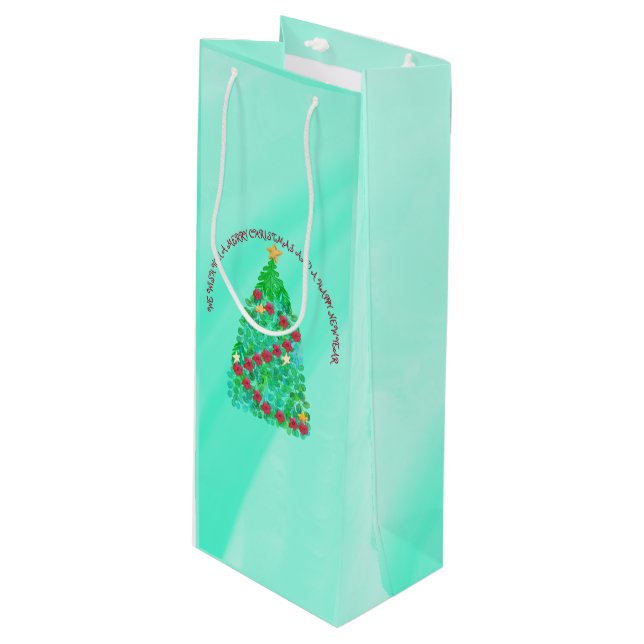 BOLSA PARA VINO PERSONALIZADOS LE QUEREMOS UNA NAVIDAD FEROZ (Angulo Anverso)