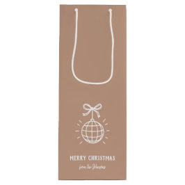 Bolsa Para Vino Personalized Family Name Merry Christmas