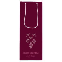 Bolsa Para Vino Personalized Family Name Merry Christmas Bauble