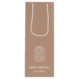 Bolsa Para Vino Personalized Family Name Merry Christmas Cookies