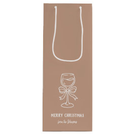 Bolsa Para Vino Personalized Family Name Merry Christmas Drink