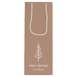 Bolsa Para Vino Personalized Family Name Merry Christmas Tree