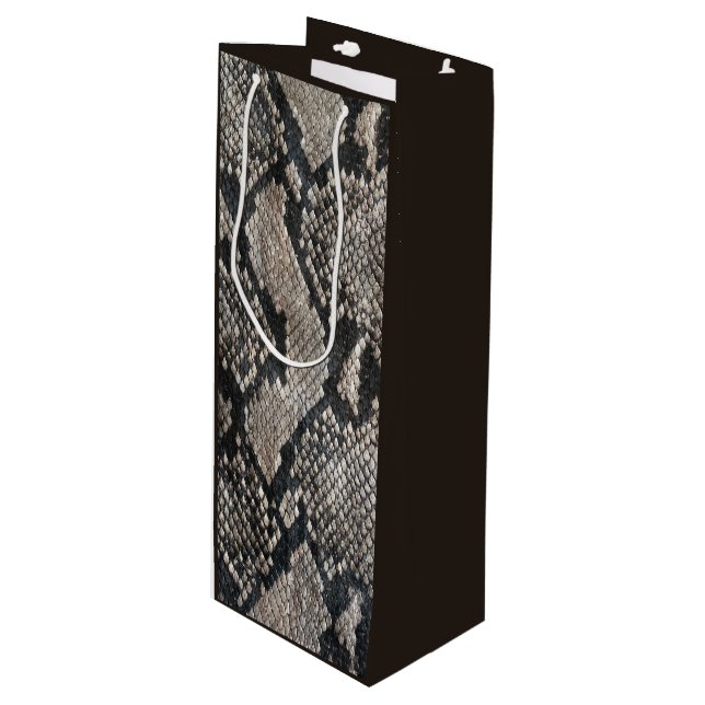 Bolsa Para Vino Piel de serpiente Python - RICA Moda Elegante (Angulo Anverso)