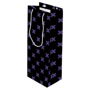 Bolsa Para Vino Pies cruzados ultravioletas sobre negro