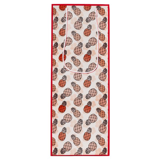 Bolsa Para Vino Piña De bonito Con Fondo Rojo (Anverso)