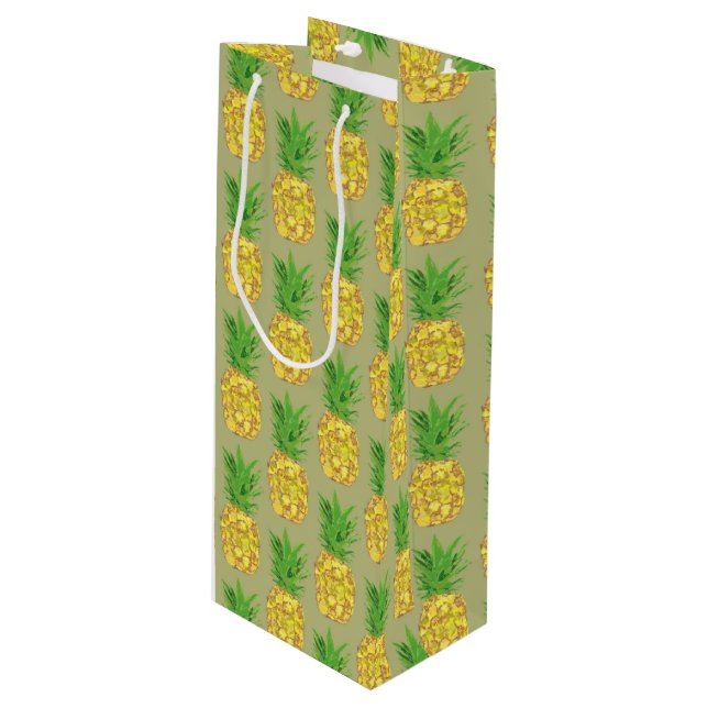 Bolsa Para Vino Pineapple Khaki (Angulo Anverso)
