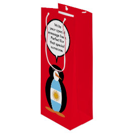 Bolsa Para Vino Pingüino Ms parlante de la bandera argentina 