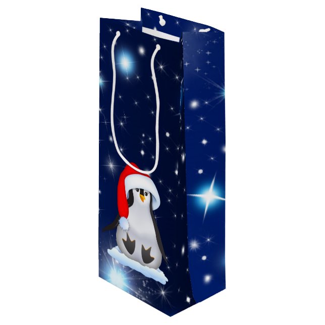Bolsa Para Vino Pingüino navidad (Angulo Anverso)
