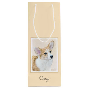 Bolsa Para Vino Pintura de Corgi galés de Pembroke - Arte Perro Or