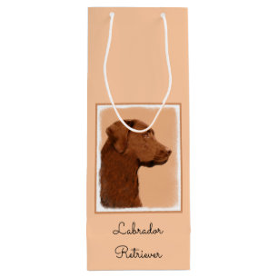 Bolsa Para Vino Pintura de Labrador Recuperador (Chocolate) - Arte