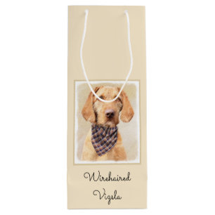 Bolsa Para Vino Pintura de Vizsla con cabello alambrado - Arte Per