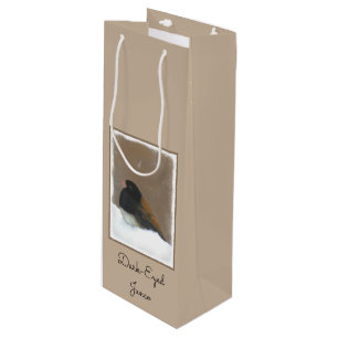 Bolsa Para Vino Pintura Junco de Ojos Oscuros - Arte de pájaro ori