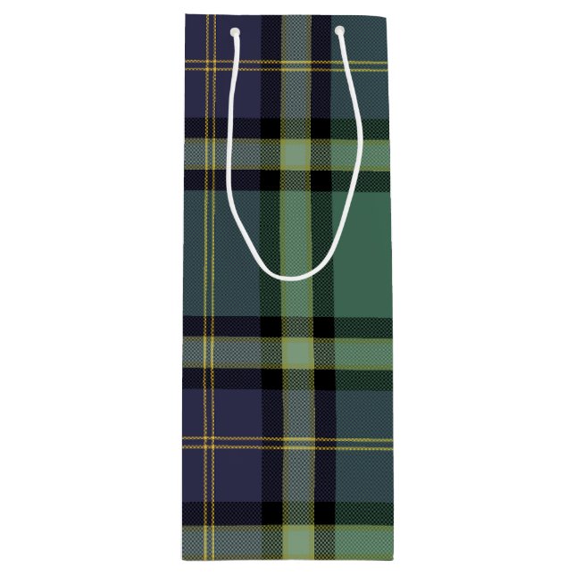 Bolsa Para Vino Plaid de abeto (Anverso)