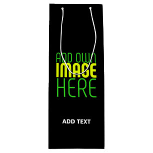 BOLSA PARA VINO PLANTILLA DE TEXTO DE IMAGEN NEGRA SIMPLE EDITABLE