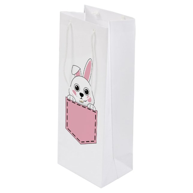 Bolsa Para Vino Pocket Mascota Bunny (Angulo Anverso)